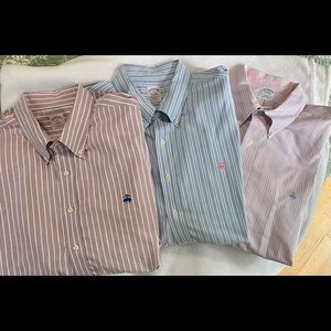 Brooks Brothers long sleeve button down pin stripped shirts